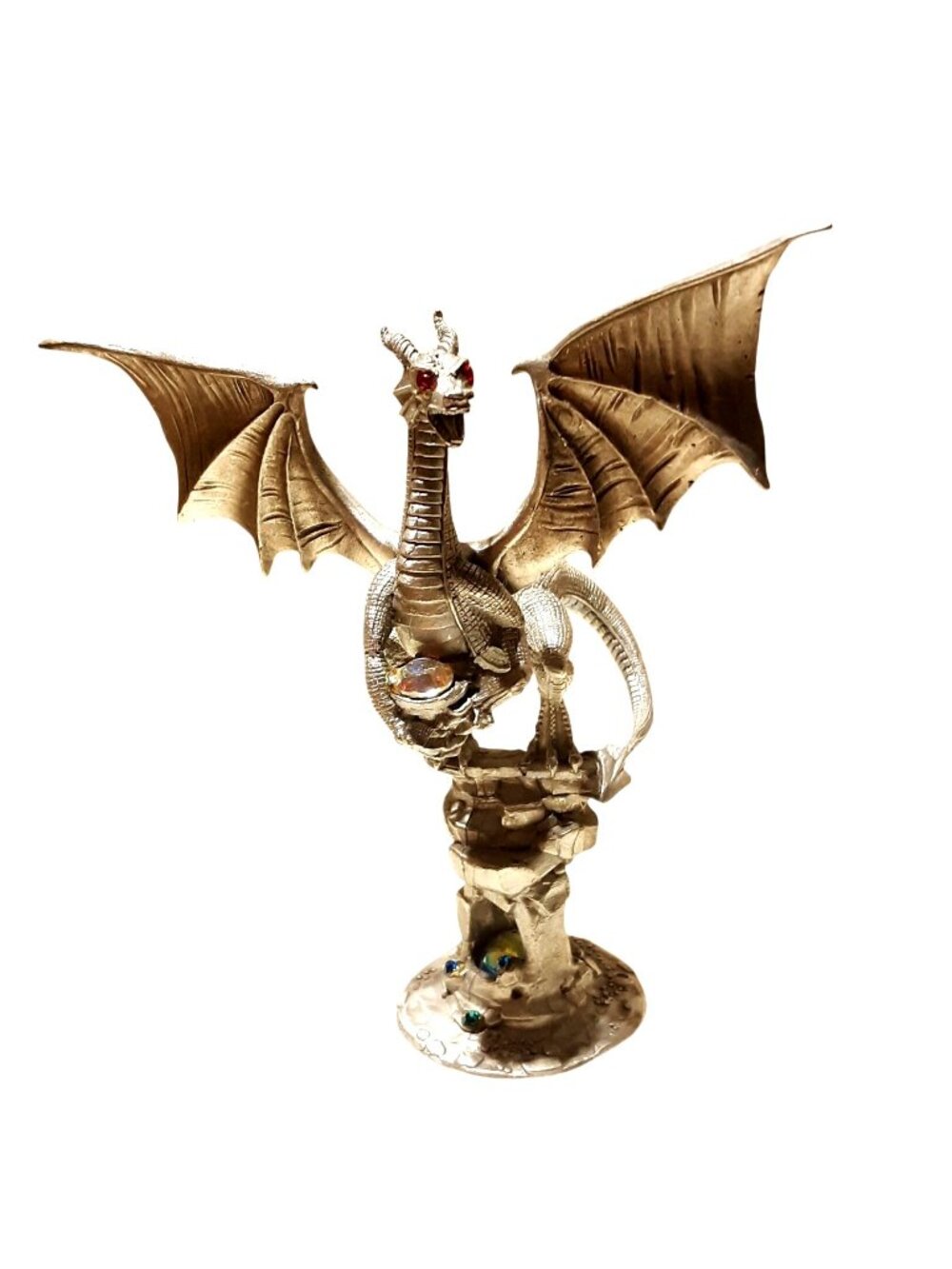Rawcliffe Pewter Bronze Dragon '94 D&D Council of Wyrms PP1229 Swarovski Crystal